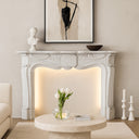 White Marble Fireplace Mantel