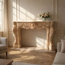 Travertine Marble Mantel