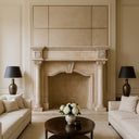 Beige Travertine Fireplace Surround Stone Facing