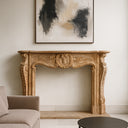 Limestone fireplace Hearth Light Brown