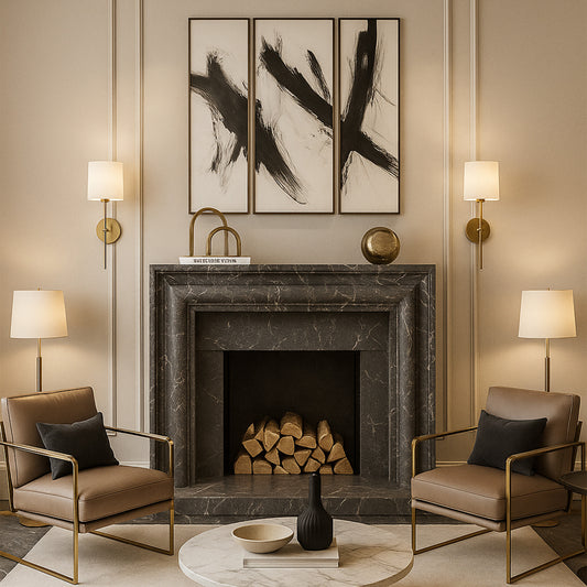 Bolection Marble fireplaces Modern Style
