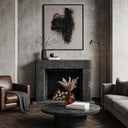 Black Marble fireplace modern fluted design
