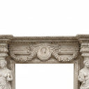 Classical Caryatid Marble Fireplace Surround in Egyption Beige