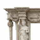 Classical Caryatid Marble Fireplace Surround in Egyption Beige