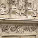 Antique Style Travertine Fireplace Mantel | Hand-Carved Opulence