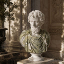 Custom Marble Bust in Green marble + white marble - Image 7