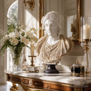 Custom Marble Bust in Beige marble + white marble - Image 7