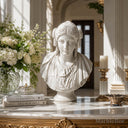Custom Marble Bust in white marble - Image 7