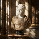 Custom Marble Bust in Beige marble + white marble - Image 2
