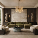 Marble top cocktail table in Azzurro Blue Marble - Image 4