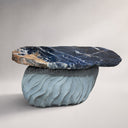 Marble top cocktail table in Azzurro Blue Marble - Image 2