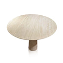 Round Marble Table Beige Travertine Instock with Free Delivery