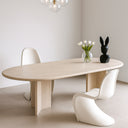 Marble Dining Table Beige Travertine Instock with Free Delivery