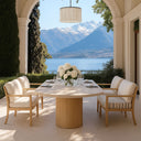 Over Marble Dining Table Beige Travertine In Stock with Free Delivery