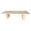 Marble Dining Table Set For 8  Beige Travertine, In Stock with Free delivery