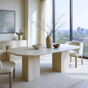 Two Meter Large Marble Table Beige Travertine In Stock Free Delivery