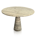 Marble Tulip Table Silver Travertine In Stock with Free Delivery