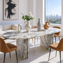 Large Oval Marble Table Calacatta In Stock with Free Delivery