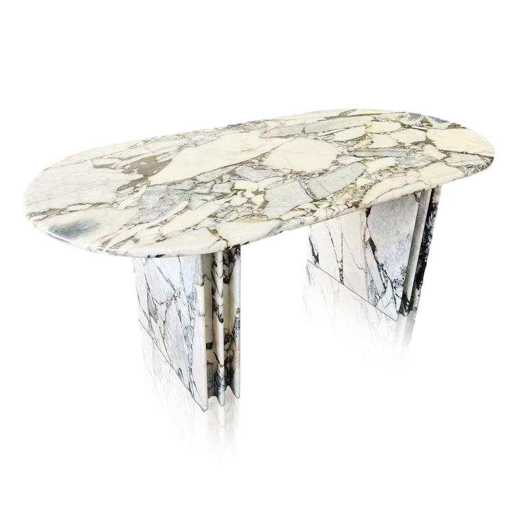 Large Oval Marble Table Calacatta In Stock with Free Delivery
