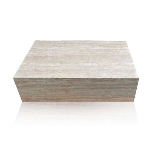 Cream Marble Coffee Table Beige Travertine In Stock with Free Delivery