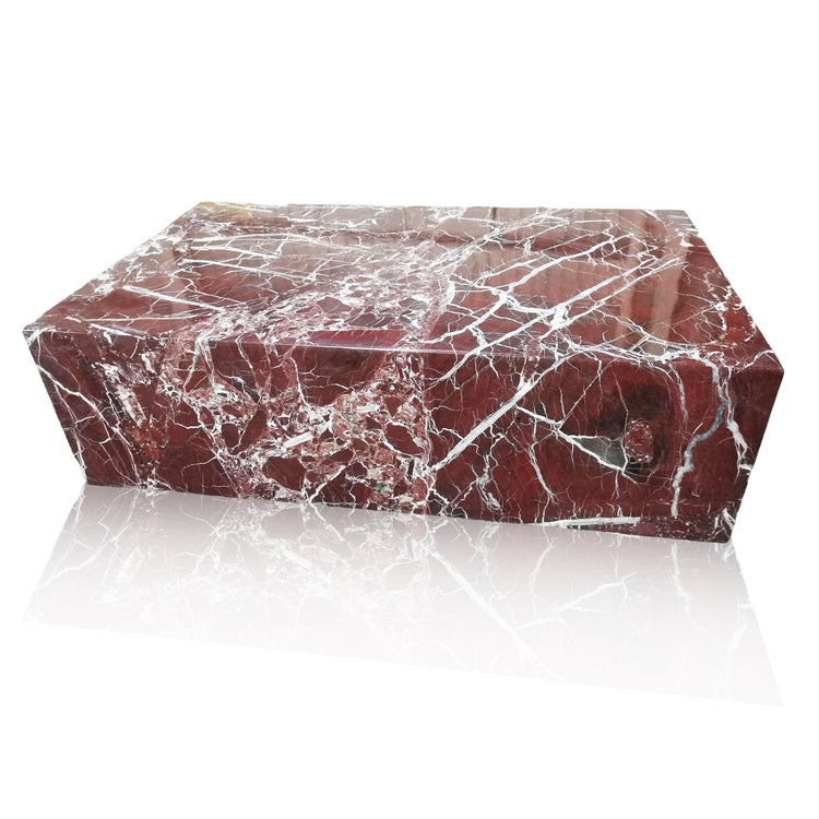 Marble Coffee Table RosoLepanto red marble In Stock with Free Delivery