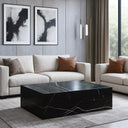 Black Marble Coffee Table Nero Marquina, In Stock with Free Delivery