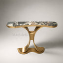 Marble console table in Arabescato Orobico - Image 1