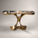 Marble console table in Arabescato Orobico - Image 2