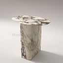 Marble side table in Ceppo Breccia Rosa Marble - Image 3