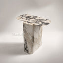 Marble side table in Ceppo Breccia Rosa Marble - Image 4