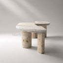 Unique Marble bench in white travertine - Image 9