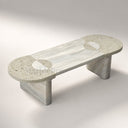 Unique Marble bench in white travertine - Image 4