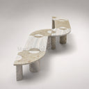 Unique Marble bench in white travertine - Image 7