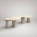 Unique Marble bench in white travertine - Image 8