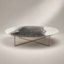 marble cocktail table in Panda white - Image 6
