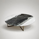 marble cocktail table in Panda white - Image 4
