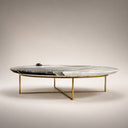 marble cocktail table in Panda white - Image 7
