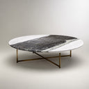 marble cocktail table in Panda white - Image 5