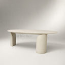 Coffee table in marble in Beige travertine - Image 6
