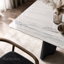 Marble dinette table in Crystal White marble - Image 1
