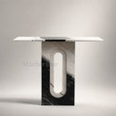 marble console table in panda white - Image 4