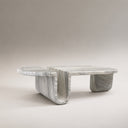Marble coffee table in Crystal White marble - Image 3