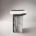Marble side table in Panda White - Image 5