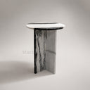 Marble side table in Panda White - Image 9