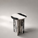 Marble side table in Panda White - Image 8