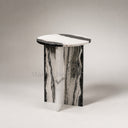 Marble side table in Panda White - Image 3