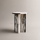 Marble side table in Panda White - Image 6