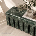 Marble bench in Verde Alpi Marble - Image 4