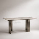 Dining table with marble in Blue Cloud Quartzite - Image 2