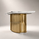 Table dining marble in Panda white - Image 4
